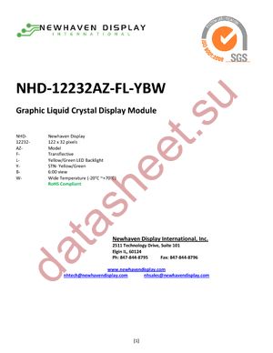 NHD-12232AZ-FL-YBW datasheet  